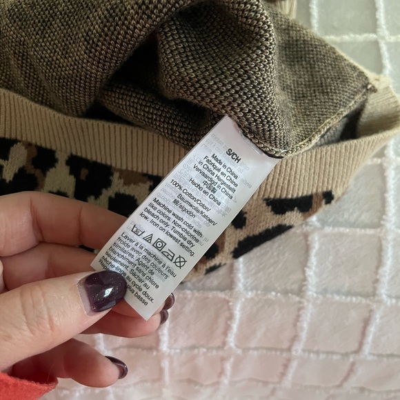 J. Crew Leopard Cotton Short Sleeve Sweater - Picture 5 of 5